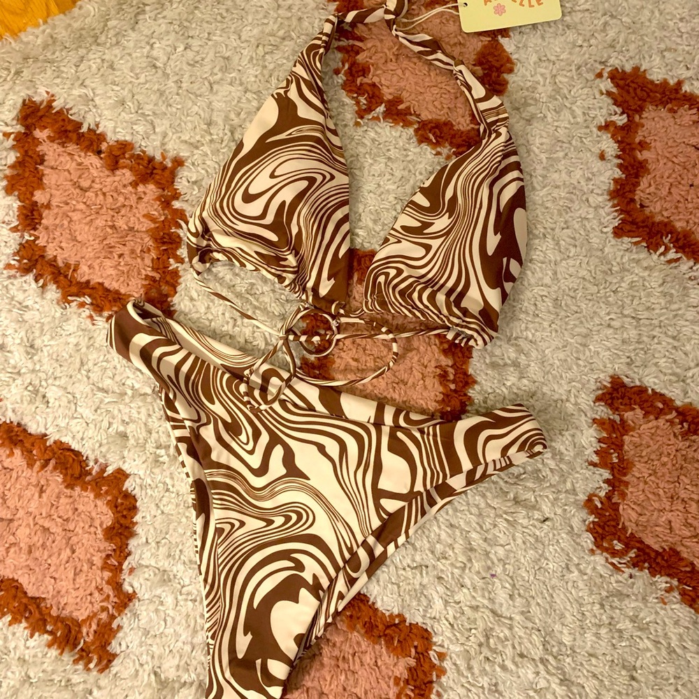 Aurelle Swirl Print Bikini